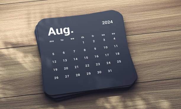 istock 2024 August Calendar On Wood table 1888869192