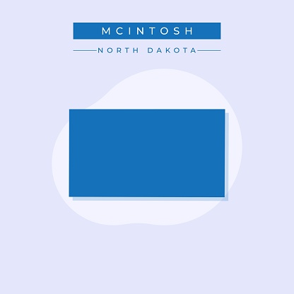 Vector illustration vector of McIntosh map North Dakota