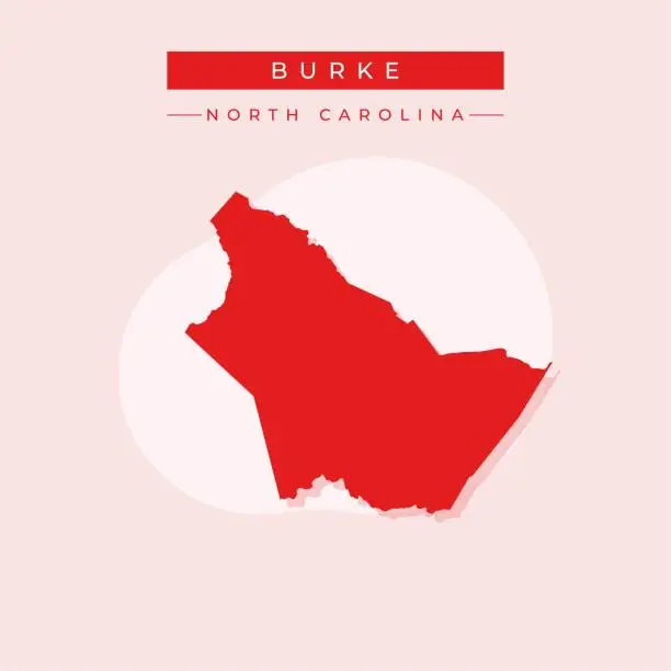 Vector illustration of Vector illustration vector of Burke map North Carolina