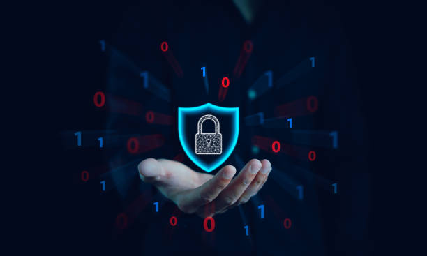 istock Cybersecurity and privacy concepts to protect data, Businessman protect personal data on smartphone, Digital information, Lock icon and internet network security technology. Virtual screen interfaces. 1888941906
