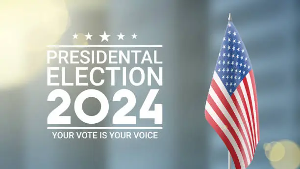 Vector illustration of Promo banner for 2024 presidential election