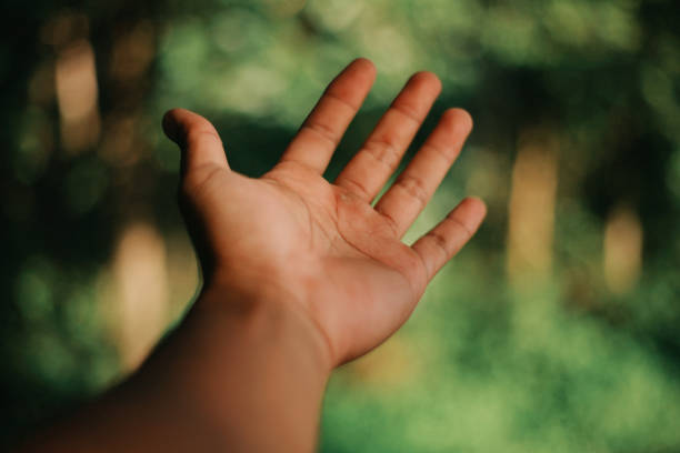 dark skin human hand