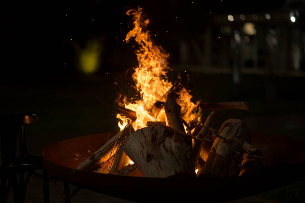 istock File and flame blue and orange fire in night scene. 1888995899