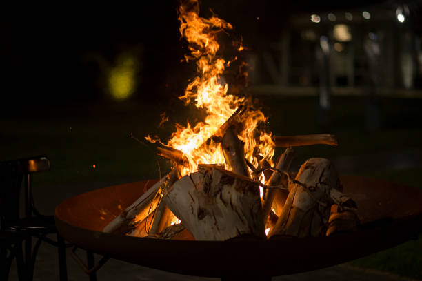 istock File and flame blue and orange fire in night scene. 1888995900