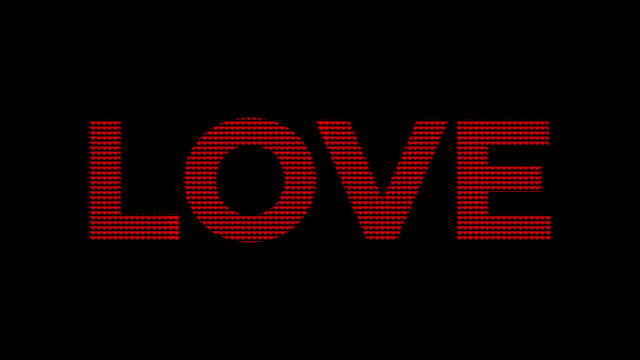 Love. Valentines day,Wedding. Neon text with Heart. 4K, 14 of February, Happy Valentine's Day Background, Love, Emotion, Heart Shape, Relationship, Couple, Celebration, Falling in love, Romantic, futuristic Style Loop Footage. Alpha Channel  Background.
