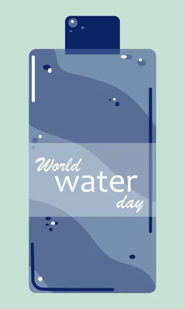 Vector illustration of Banner for March 22 - World Water Day