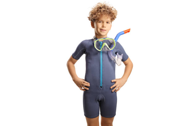 istock Boy wearing a diving suit and mask 1889130277