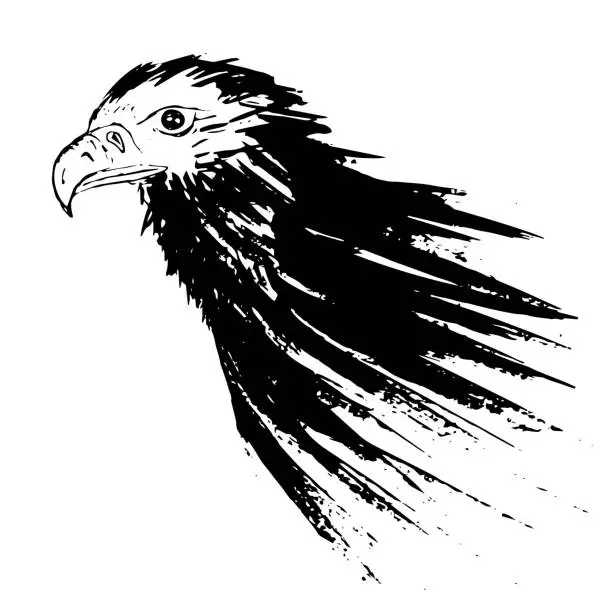 Vector illustration of eagle in the form of an eagle