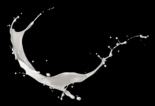 Milk splash. 3D Render