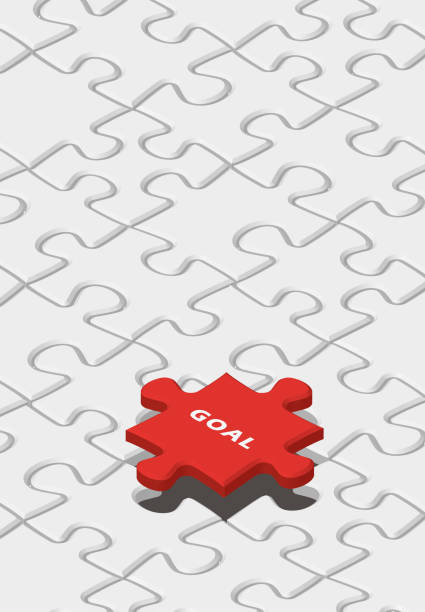 istock Business image infographic. A three-dimensional illustration of a jigsaw puzzle in which the last piece labeled 