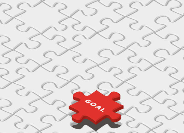 istock Business image infographic. A three-dimensional illustration of a jigsaw puzzle in which the last piece labeled 