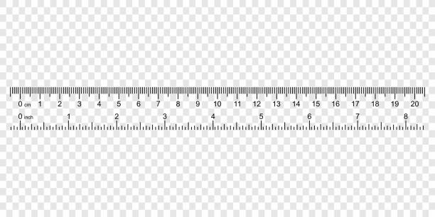 ilustrações de stock, clip art, desenhos animados e ícones de ruler with numbers for measuring length - tape measure illustrations