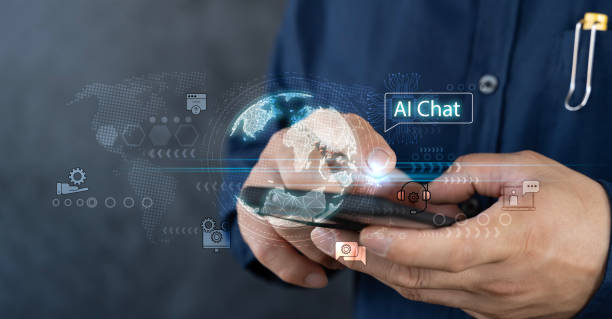istock Chatbot Chat with AI Artificial Intelligence concept,Businessman use smartphone chatting with Ai,Technology created in the future world. 1889227729