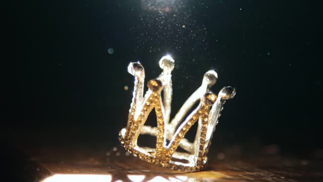 Royal crown in a ray of light