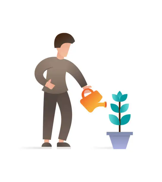 Vector illustration of Businessman Concept on Growth