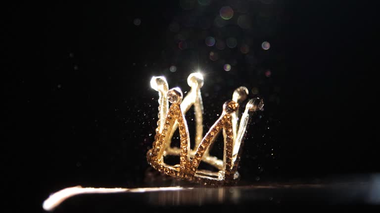 Royal crown in a ray of light