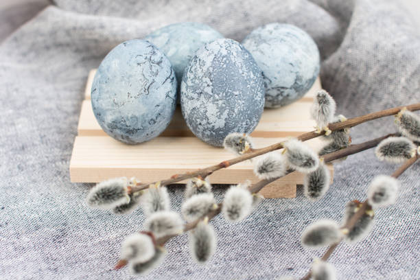 istock Easter eggs and a sprig of willow. The Orthodox Easter Holiday 1889263391