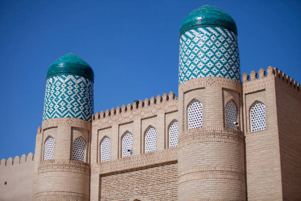 istock a blue dome and brown brick castle 1889358862