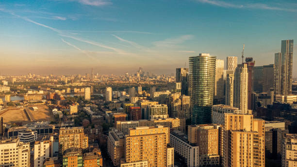 istock the view from above shows many tall buildings with different floors 1889426160