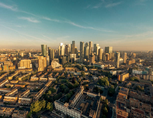 istock the city skyline is seen from above as it glows 1889426676