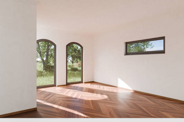 istock comfortable and modern dining and living room interior; rural design; bright sunlightl in ; 3D rendering 1889541205