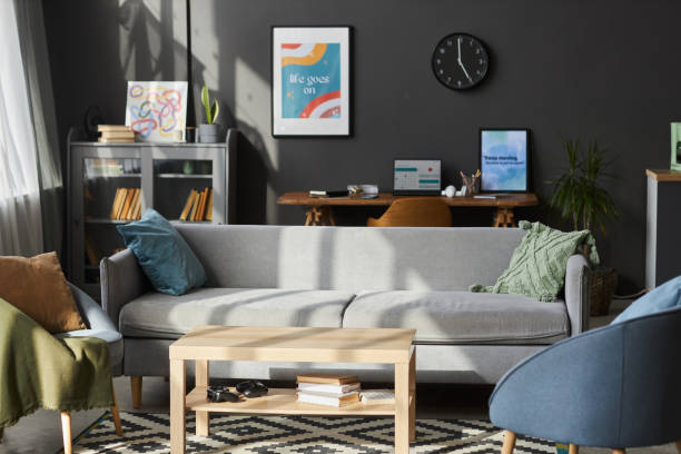 istock Sunlit Designer Living Room Interior 1889561443