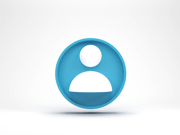 3D rendering, 3D illustration. people avatar icon isolated on white background.