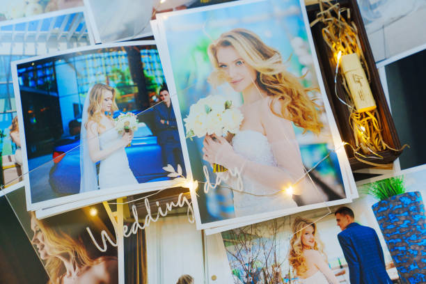 istock Beautiful printed wedding photos. Professional photography. 1889683443