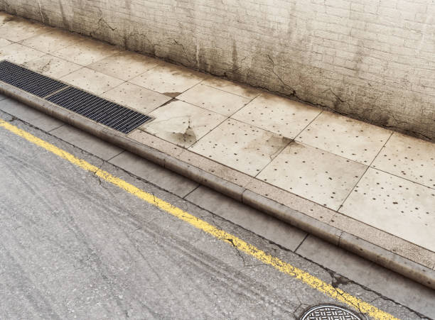 istock Sidewalk Street And Wall Scene 1889695343