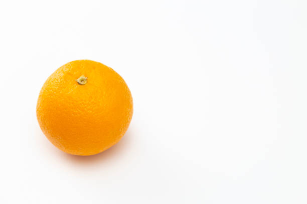 Navel orange on a white background.