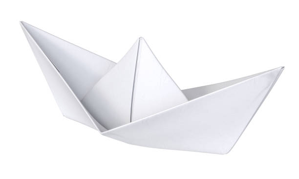 istock paper boat isolated on a white background. 1889733400