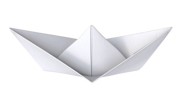 istock paper boat isolated on a white background. 3d render 1889733917