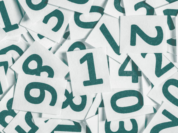 istock Set of numbers on paper 1889784944
