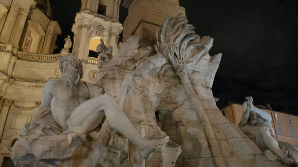 istock The four river fountain , created by Bernini in Italy 1889850801