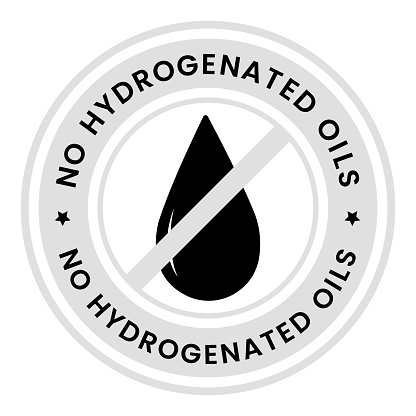 No Hydrogenated Oils - Sign, Label, Banner, Icon, Sticker, Vector Illustration.