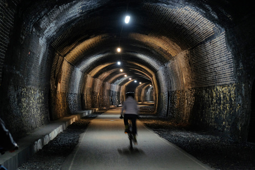 Headstone Tunnel on the Monsal Trail, Peak District, Derbyshire, UK