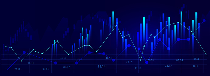 business growth graph stock commodity candlestick Trend Graph,Financial graph data, profit trend vector illustration.