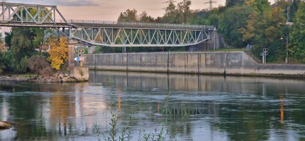 istock Danube River Water Lock. A double water lock on the Danube River. The structure was completed in the mid-1920s. Ship sluice 1889925665