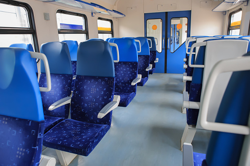 Interior of a Suburban Electric Train Car