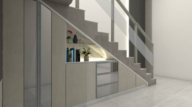 istock Minimalist Under Stairs Cabinet Design 1889940245