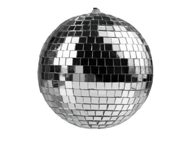 istock silver disco ball , holiday props, isolated on a white background 1889941801