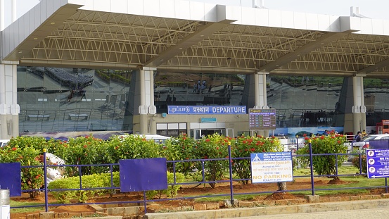 Madurai, India - July 30 2023: View or front view of Madurai International Airport