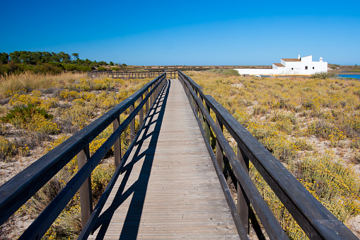 View to Ria Formosa Natural Park, Algarve, Portugal