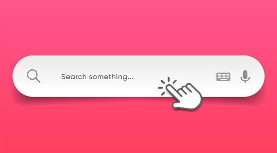 Search Bar with suggestions for UI UX design and web site. Search Address and navigation bar icon. Collection of search form templates for websites. Search engine web browser window template