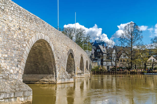 istock Wetzlar Lahn River with old stone bridge 1890023382
