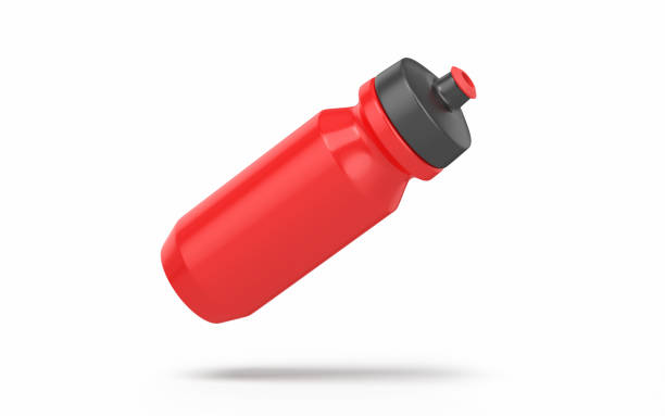 istock Realistic Red Black Sports Water Bottle, Object + Shadow Clipping Path 1890064331