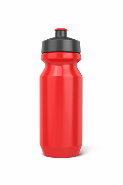 istock Realistic Red Black Sports Water Bottle, Object + Shadow Clipping Path 1890064858