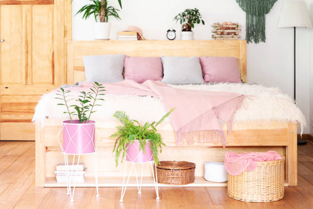 istock Architecture indoors. Bedroom in a cottage. Home interior. 1890066904