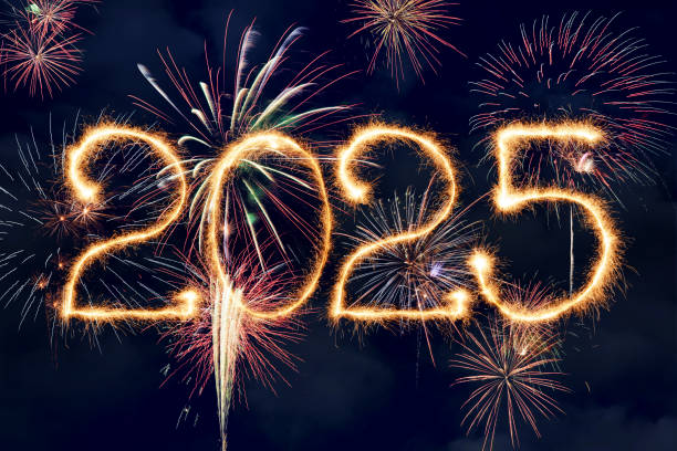 istock Sparkling New Year 2025 with fireworks 1890092852