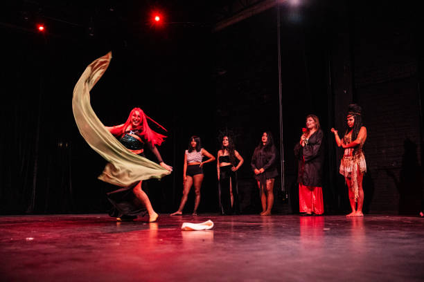 istock Mid adult dancer performing dance in the theater stage 1890145209